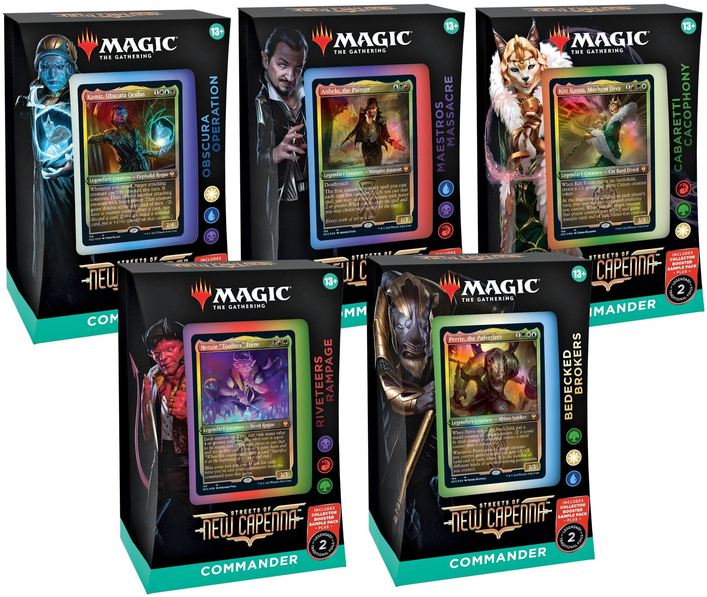 Magic The Gathering - Streets of New Capenna Commander Decks - Complete Set of 5